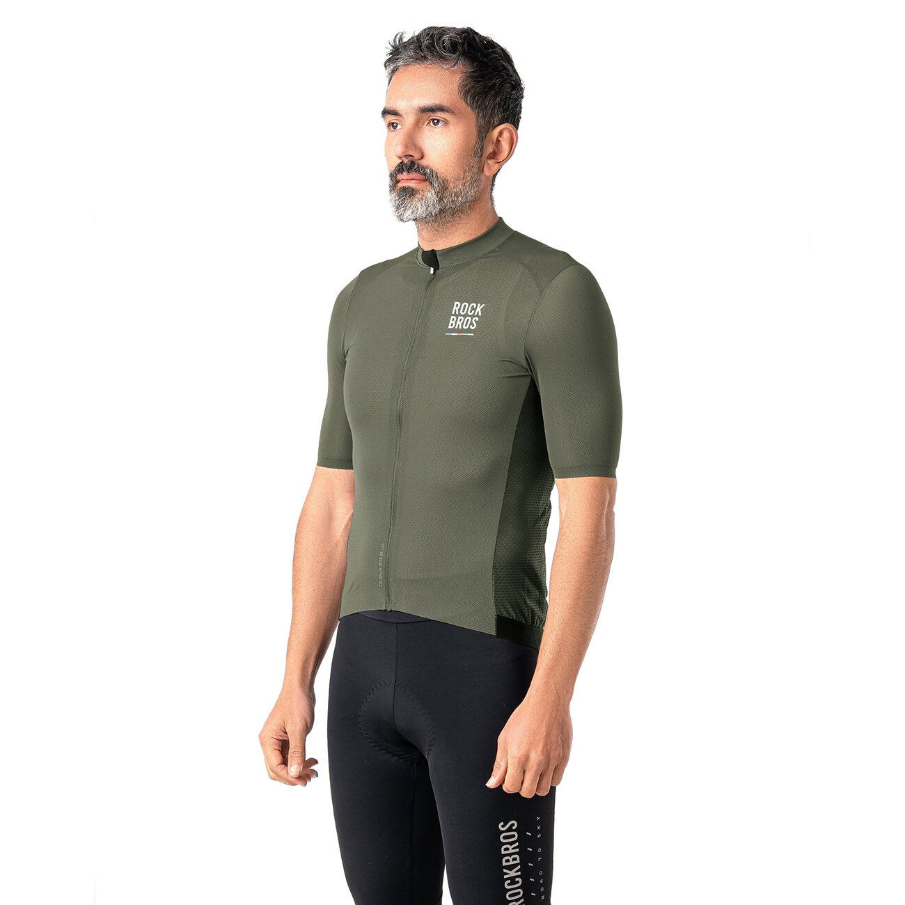 Rockbros 15220004002 ROAD TO SKY men's cycling jersey short sleeve S - green - imagine 7