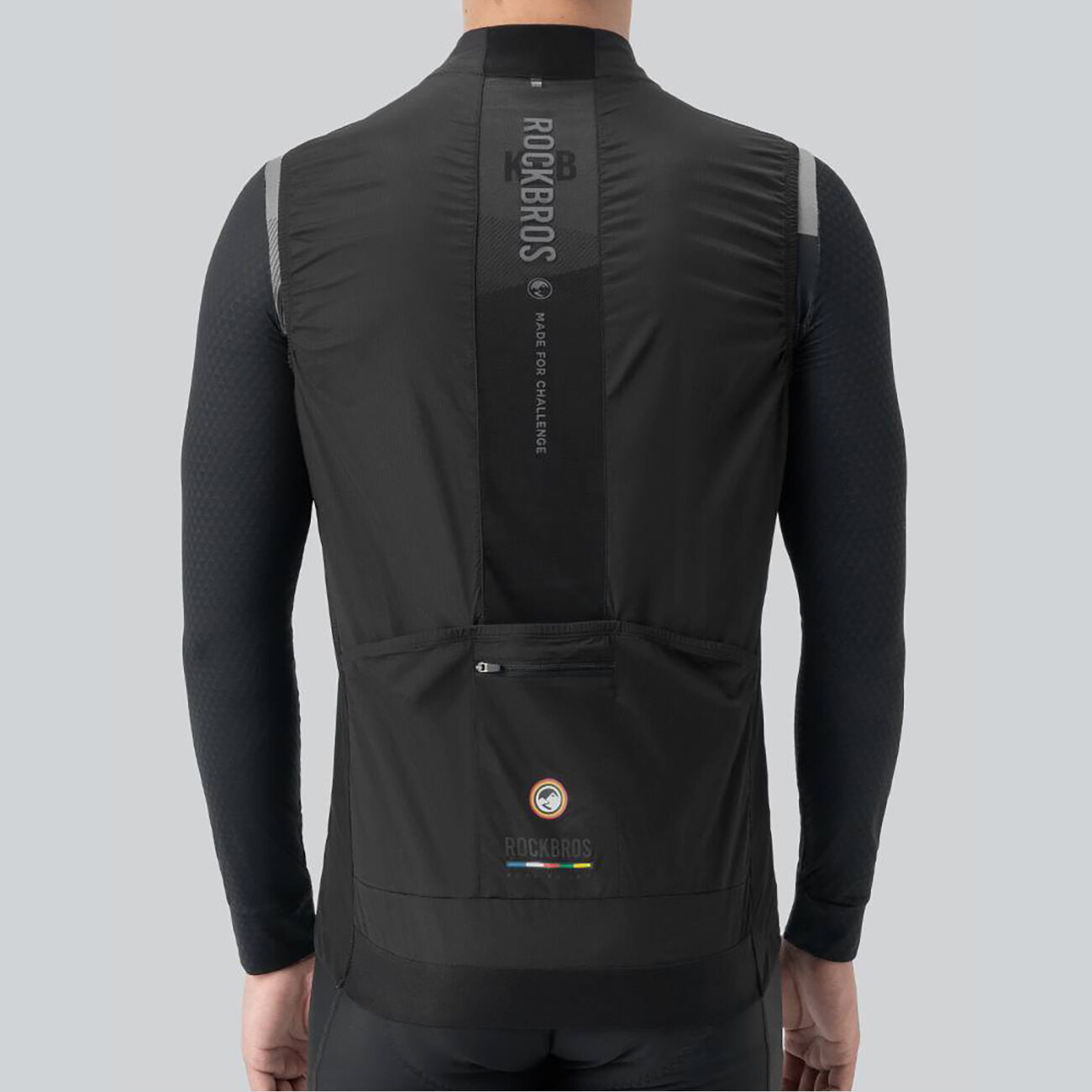 Rockbros TLMJ003-01 ROAD TO SKY men's lightweight breathable cycling vest L - black - imagine 4