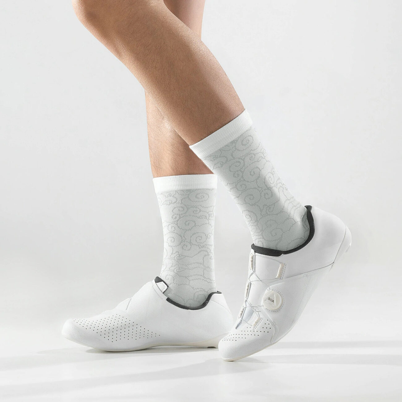 Rockbros 490025001 ROAD TO SKY Cycling Socks 43-46 cm - White - imagine 2