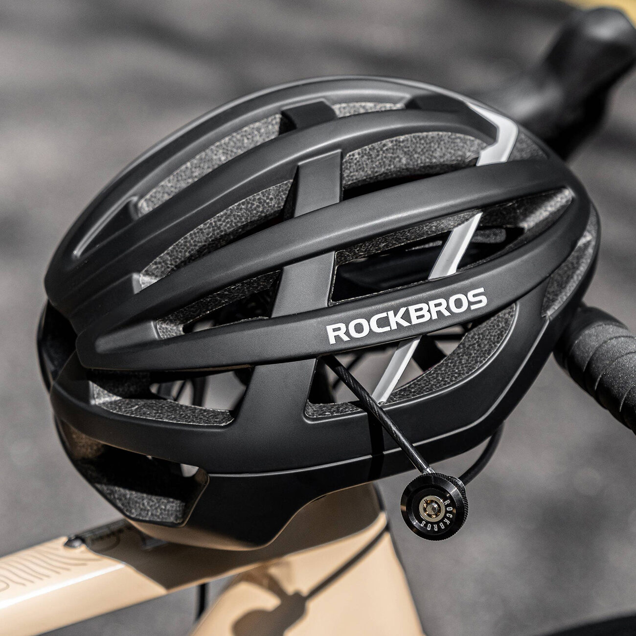 Rockbros YG-HILRO1 ROAD TO SKY cable bike lock, hidden in the handlebar - black - imagine 6