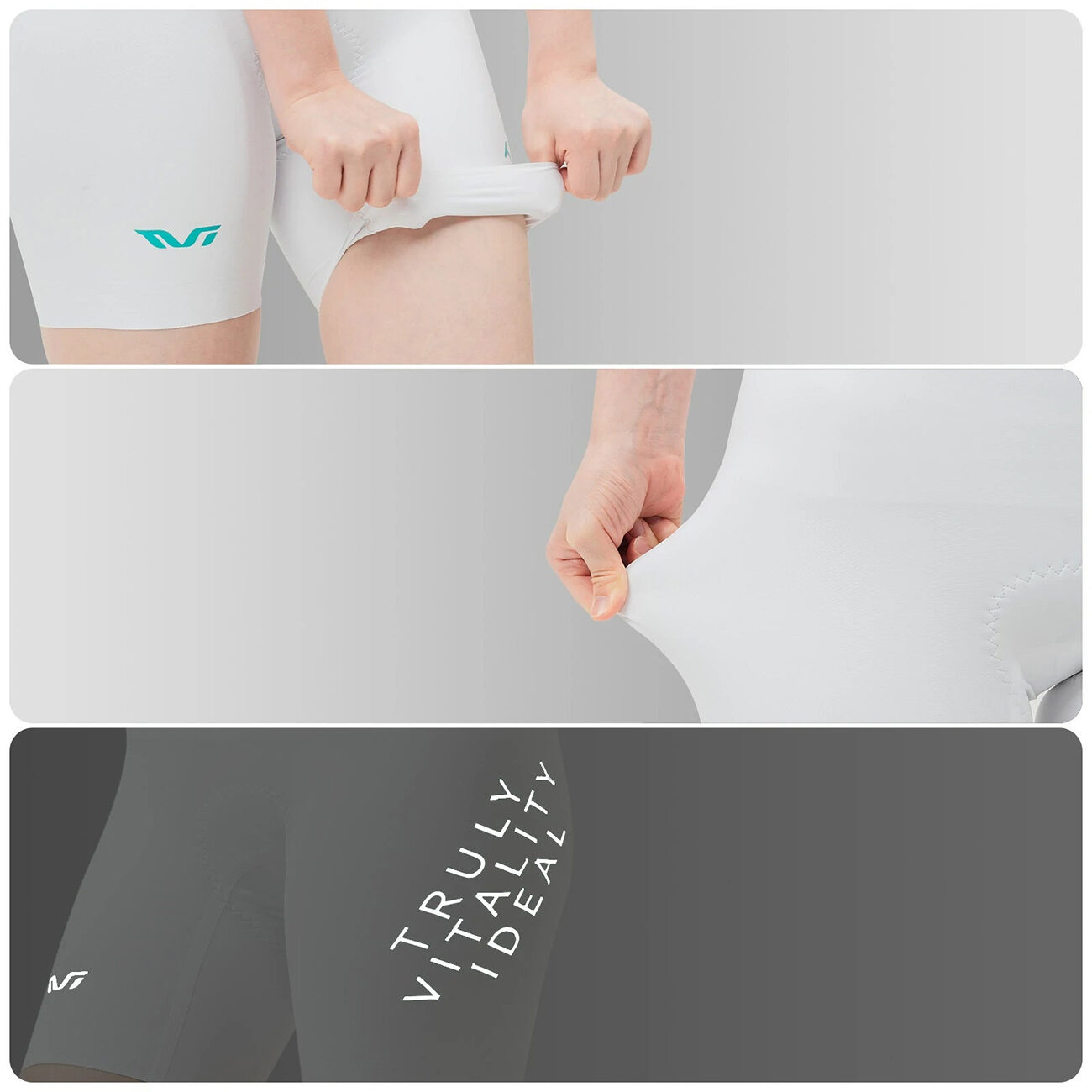 Rockbros YDDK017-1 TVI Women's Cycling Shorts with Bib and Pad Size M - White - imagine 7