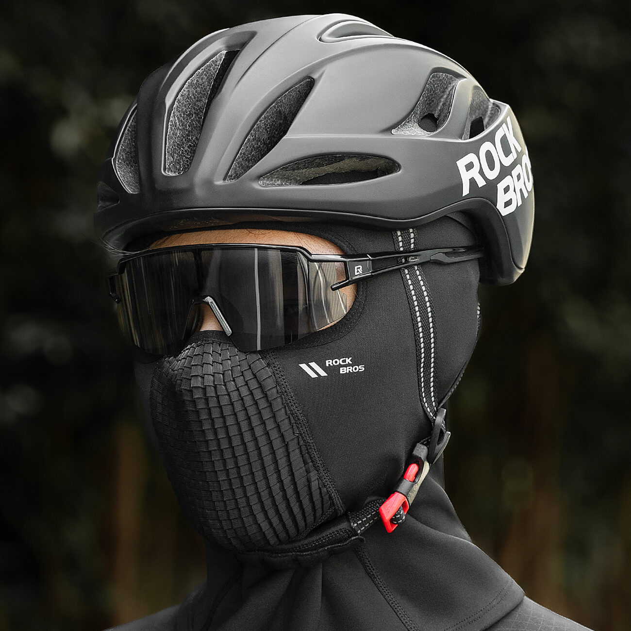 Rockbros LF25699 Fleece Bicycle Balaclava - Black - imagine 2
