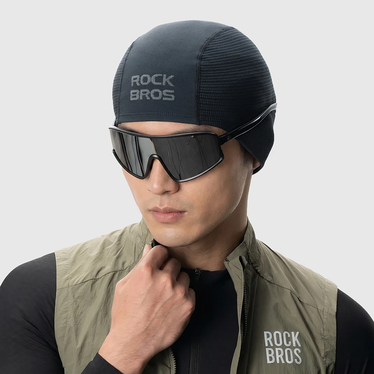 Rockbros LF25956 Seamless Knit Cycling Cap - Black - imagine 2