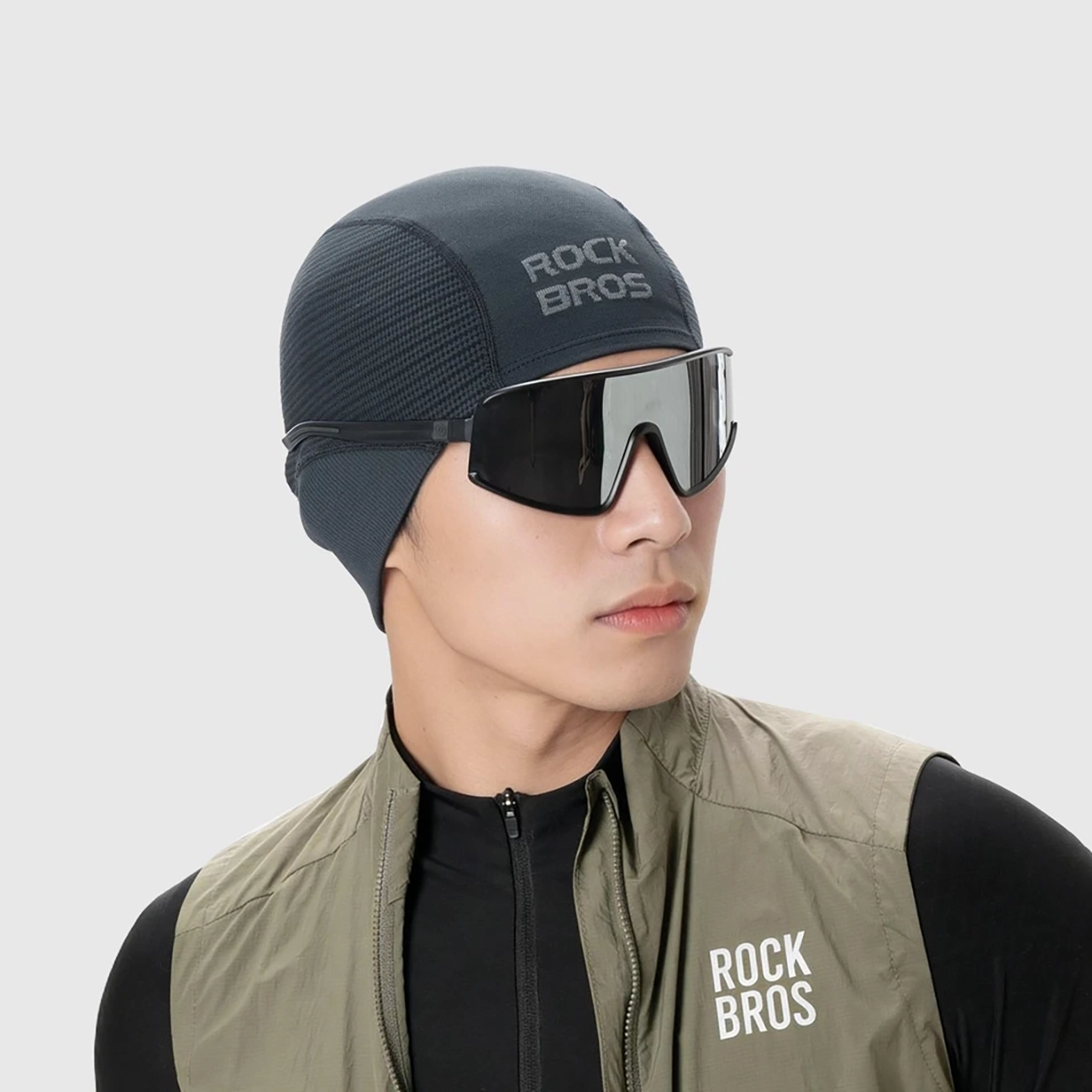 Rockbros LF25956 Seamless Knit Cycling Cap - Black - imagine 7