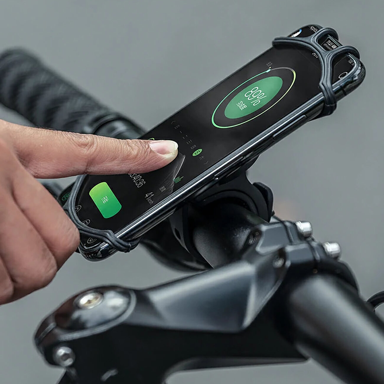 Rockbros LF436 Handlebar Clamp Phone Holder – Black - imagine 8