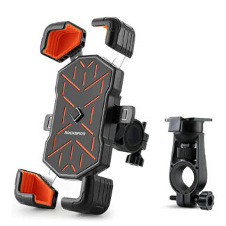 Rockbros HW-117 Handlebar Clamp Phone Holder - Black and Orange