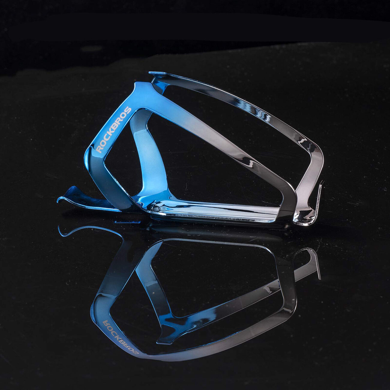 Rockbros RKL02 Aluminum Bottle Cage - Blue and Silver - imagine 5