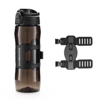 Rockbros S550H-1 700 ml Thermal Bottle with Magnetic Holder and Mounting Strap - Black