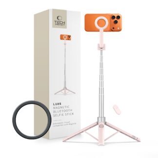 Selfie Stick Tech-Protect L10S Bluetooth - rózówo-gray