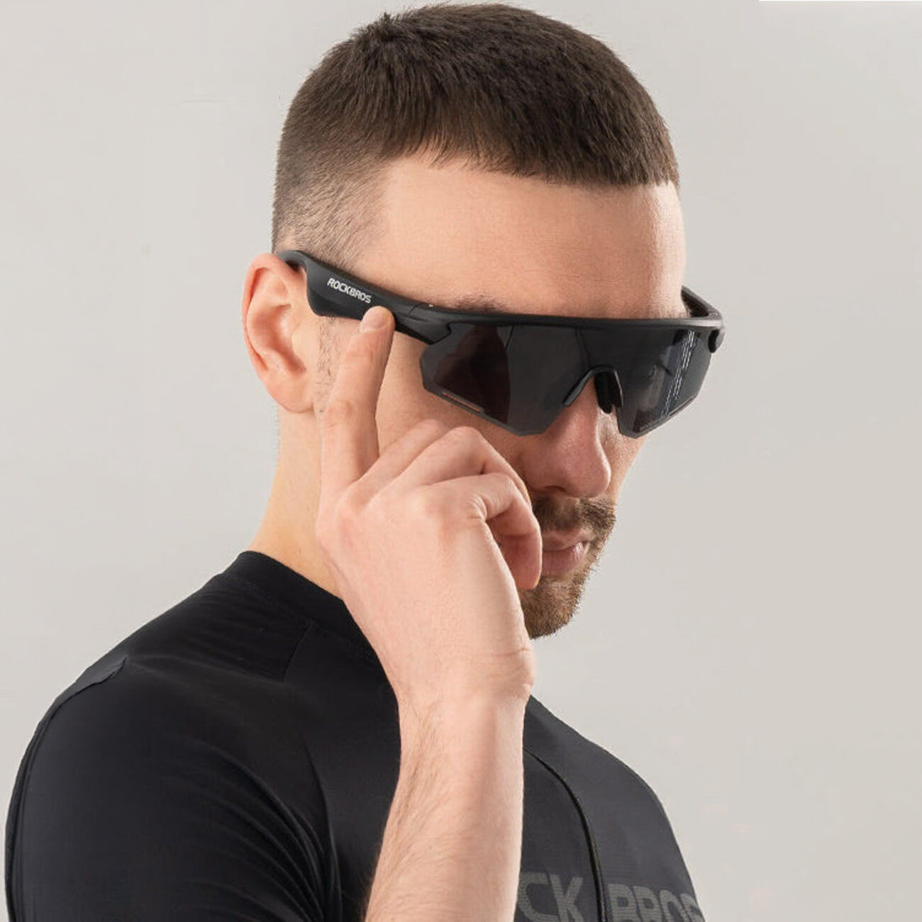 Rockbros SP-251 Polarized Cycling Glasses with Bluetooth Audio Kit - Black - imagine 7