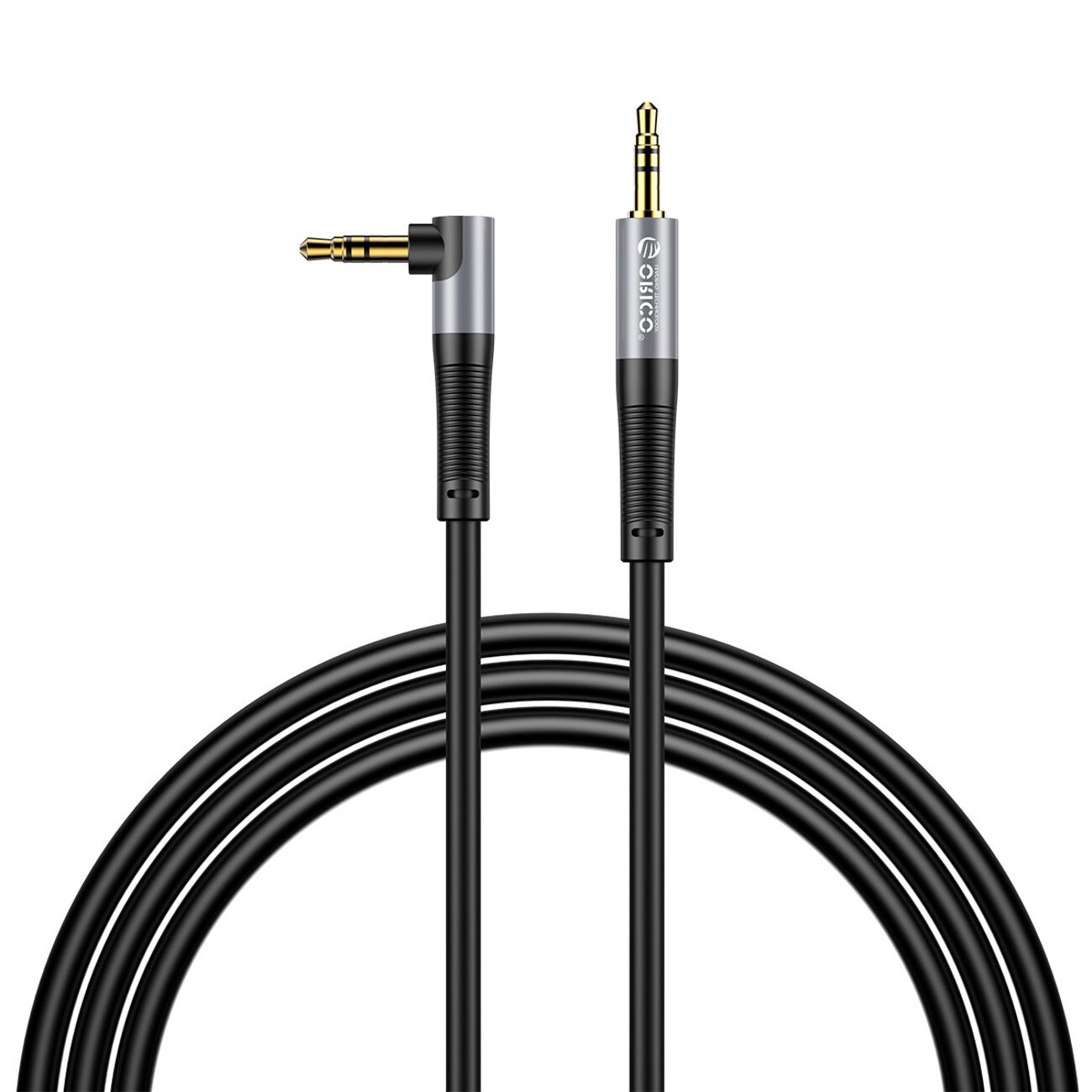 Orico AXW Mini Jack 3.5mm Male to Male Angled Audio Cable 1m - Black