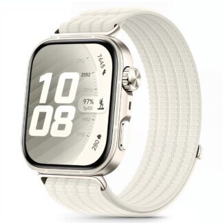 Tech-Protect Nylon Strap for Huawei Watch Fit 3 / 4 / 4 Pro / 5 / 5 Pro - White