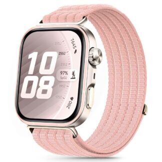 Tech-Protect Nylon Strap for Huawei Watch Fit 3 / 4 / 4 Pro / 5 / 5 Pro - Pink