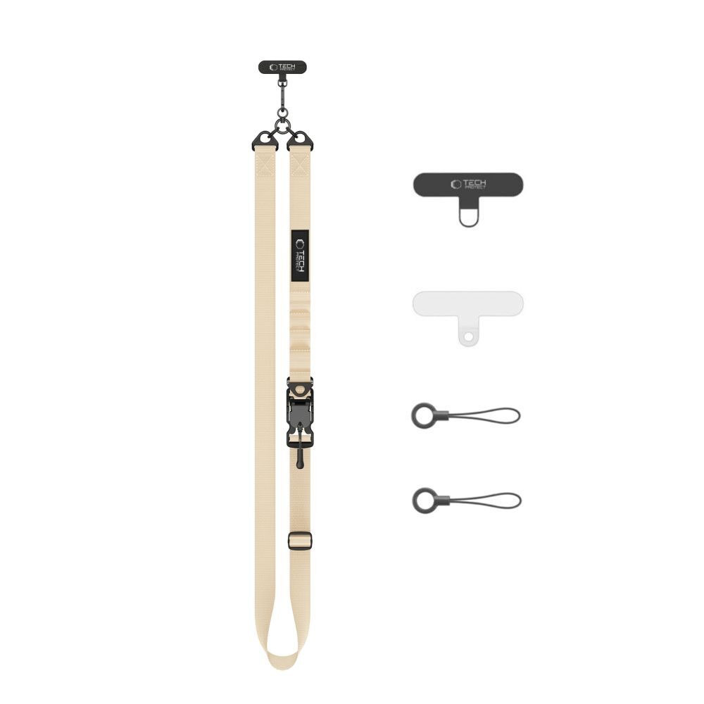 Tech-Protect C9S Rope Crossbody Phone Lanyard - Beige - imagine 2