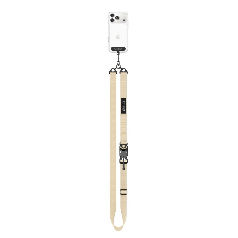 Tech-Protect C9S Rope Crossbody Phone Lanyard - Beige - imagine 3