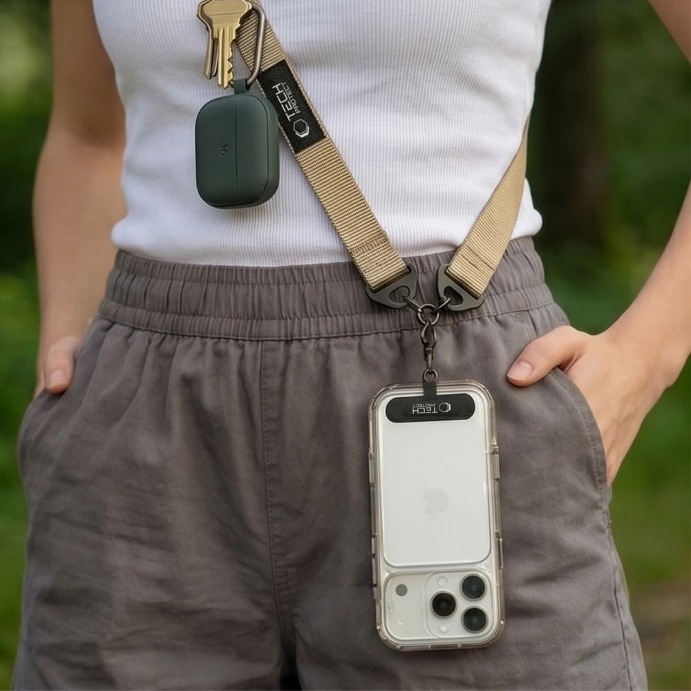 Tech-Protect C9S Rope Crossbody Phone Lanyard - Beige - imagine 7