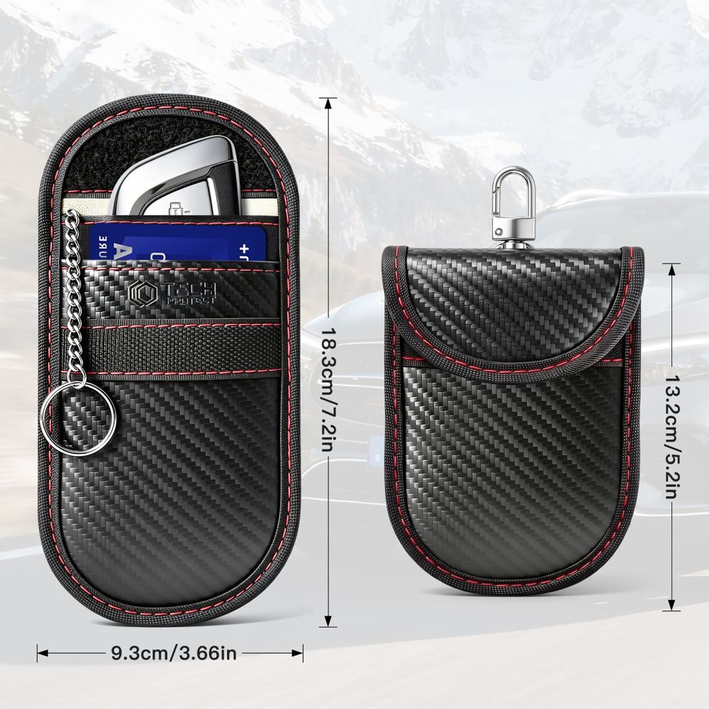 Tech-Protect KLR100 RFID anti-theft case - black and red - imagine 7