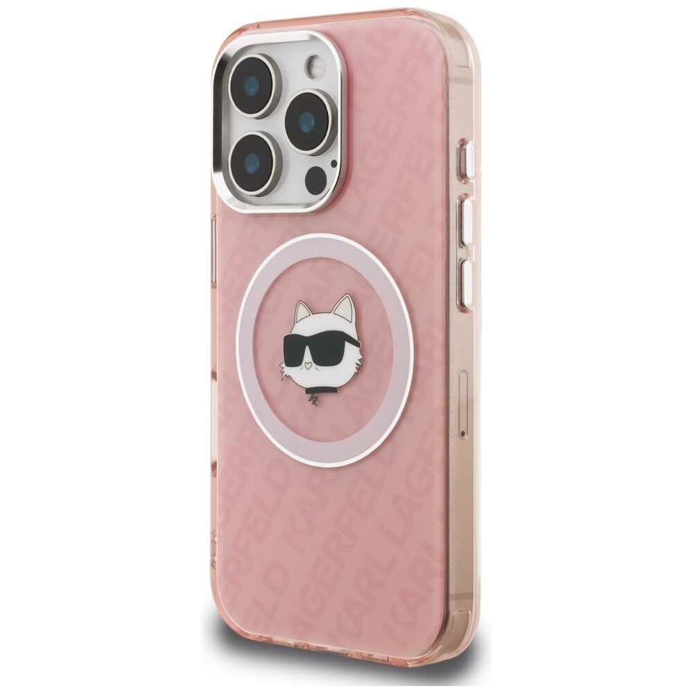 Karl Lagerfeld IML Choupette Head Logo MagSafe Case for iPhone 16 Pro - Pink - imagine 2