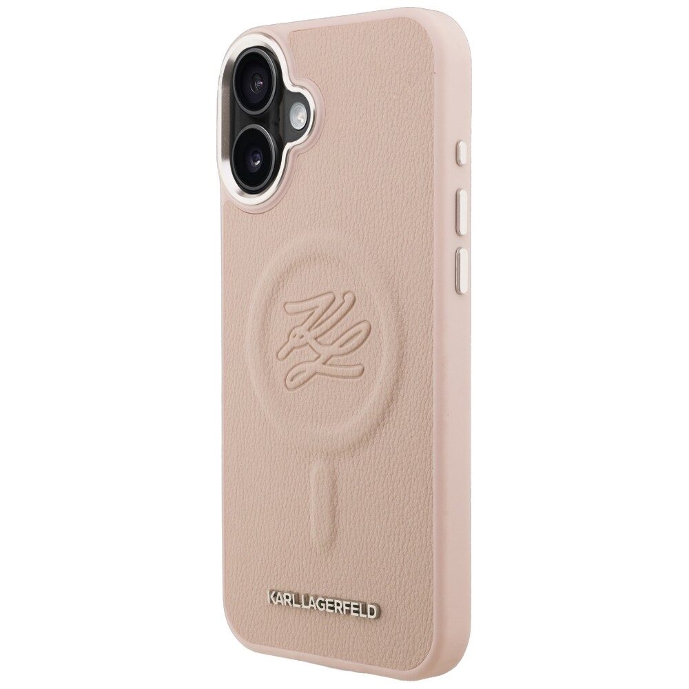 Karl Lagerfeld Initial & Metal Logo MagSafe Case for iPhone 16 Plus - Pink - imagine 2