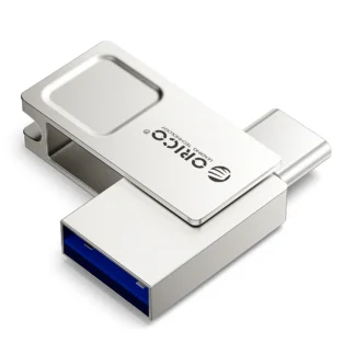 Orico U301 128GB USB-A USB-C USB 3.2 Gen 1 Pendrive - Silver