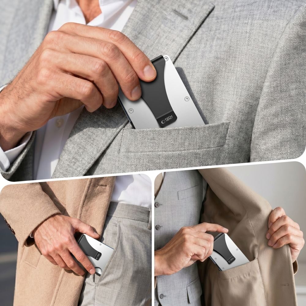 Tech-Protect Thorn RFID Wallet - Silver - imagine 4
