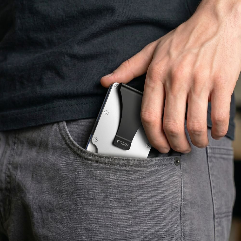 Tech-Protect Thorn RFID Wallet - Silver - imagine 5