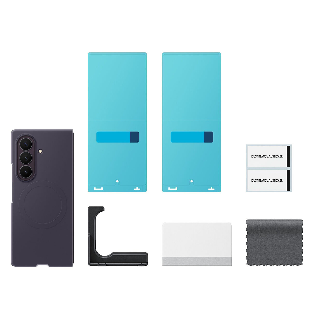 Samsung Silicone Magnet Case for Samsung Galaxy Z Fold 8 compatible with MagSafe + 2 anti-reflective films - purple - imagine 5