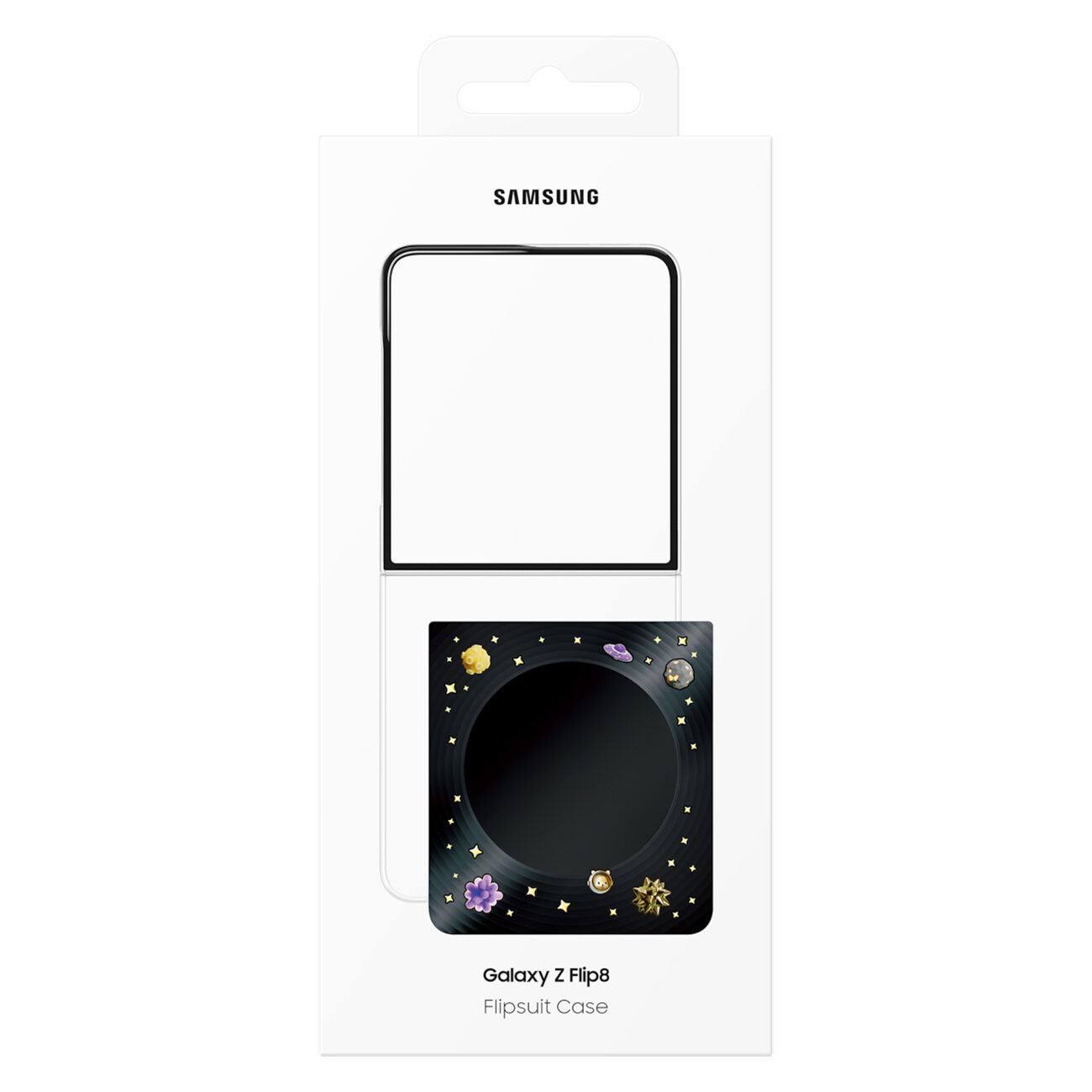 Samsung Flipsuit Case for Samsung Galaxy Z Flip 8 with Interactive LED Card - Black - imagine 6