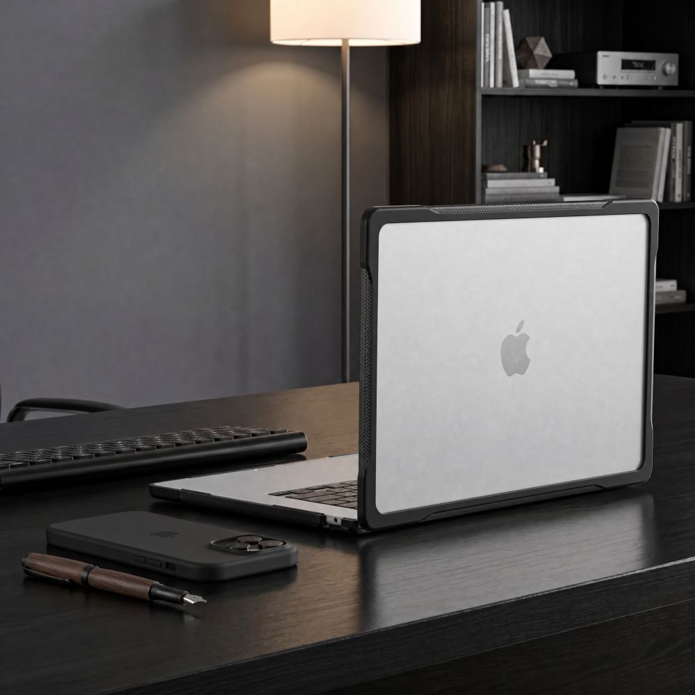 Tech-Protect Velar Case for MacBook Air 13" 2023 / 2024 / 2025 / 2026 - Transparent Black - imagine 9