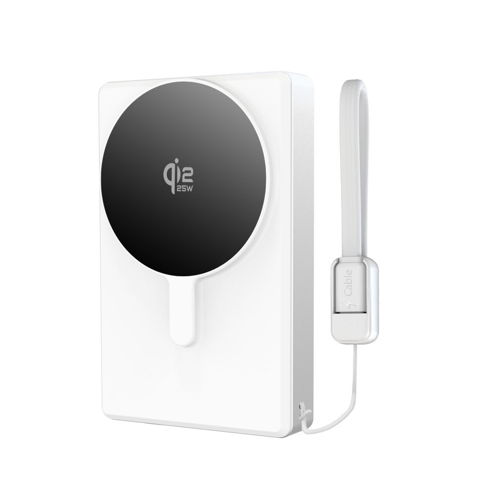 TECH-PROTECT PB40 LIFEMAG MagSafe POWER BANK 10000MAH 25W QI2.2 WHITE/SILVER - imagine 3