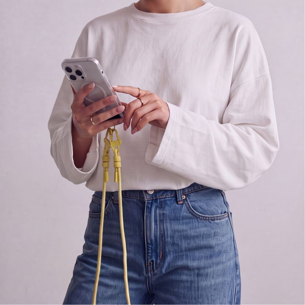 Tech-Protect C5SD Rope CrossBody Phone Lanyard - Yellow - imagine 4
