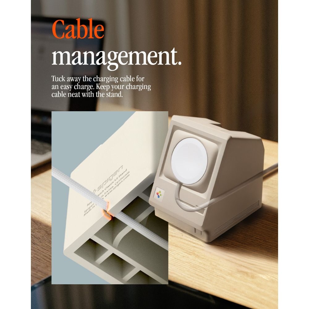 Spigen Classic LS Apple Watch Stand - Beige - imagine 5