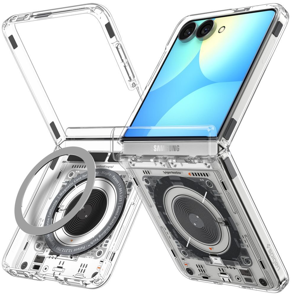 Spigen Ultra Hybrid Pro MagSafe Case for Samsung Galaxy Z Flip 8 Neo One - Gray/Black - imagine 2