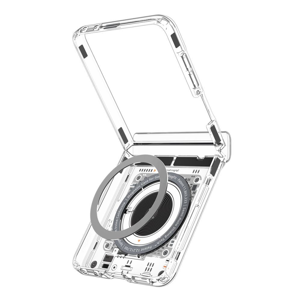 Spigen Ultra Hybrid Pro MagSafe Case for Samsung Galaxy Z Flip 8 Neo One - Gray/Black - imagine 3