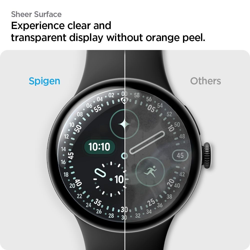 Spigen Elite Shield EZ Fit 2-Pack hydrogel foil for Google Pixel Watch 41 mm - imagine 9