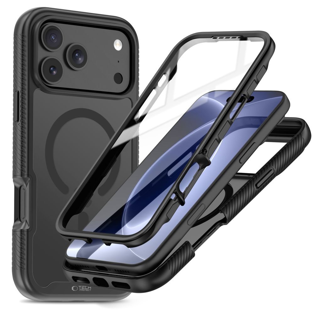Tech-Protect Defense MagSafe Case for iPhone 17 Pro / 18 Pro - Matte Black
