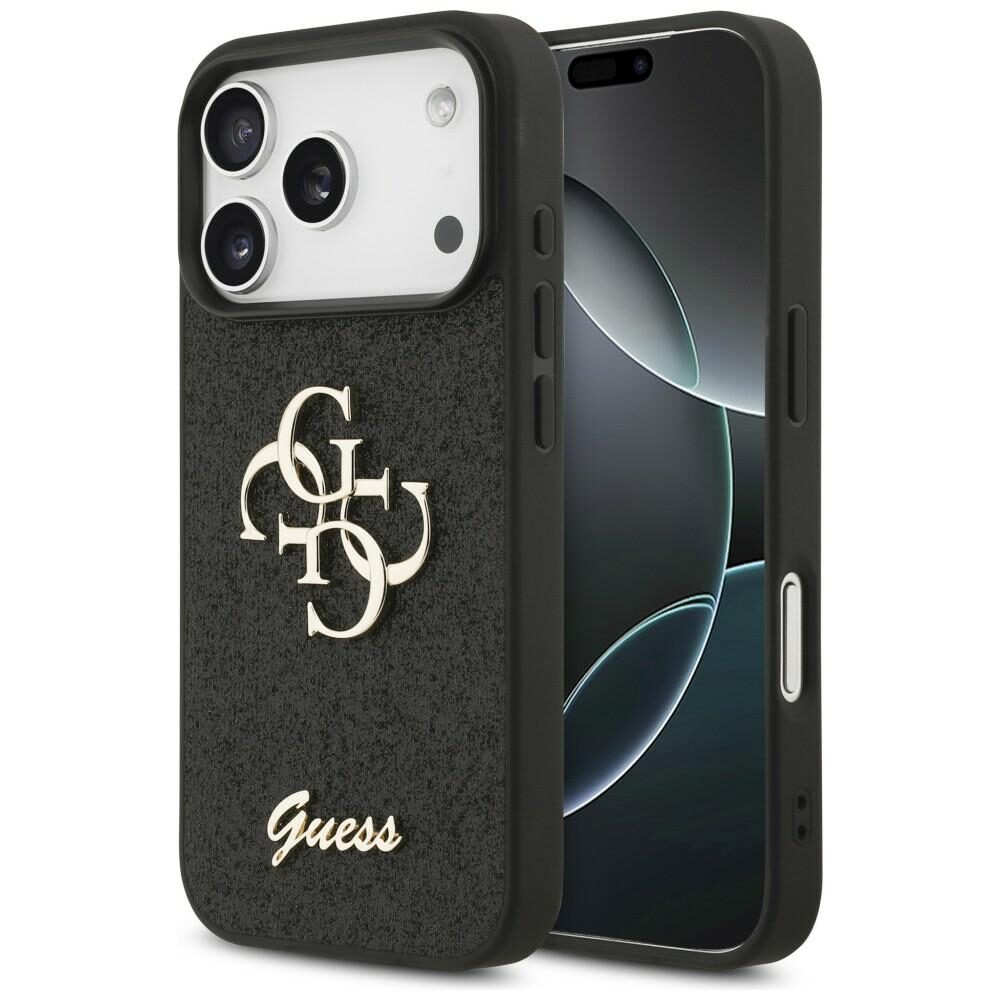 Guess Fixed Glitter Big 4G Case for iPhone 17 Pro / 18 Pro - Black