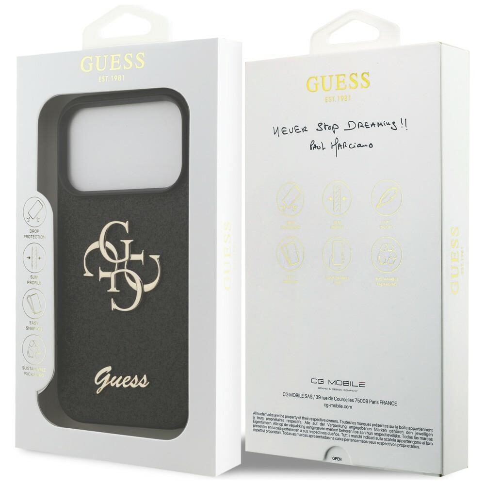 Guess Fixed Glitter Big 4G Case for iPhone 17 Pro / 18 Pro - Black - imagine 8