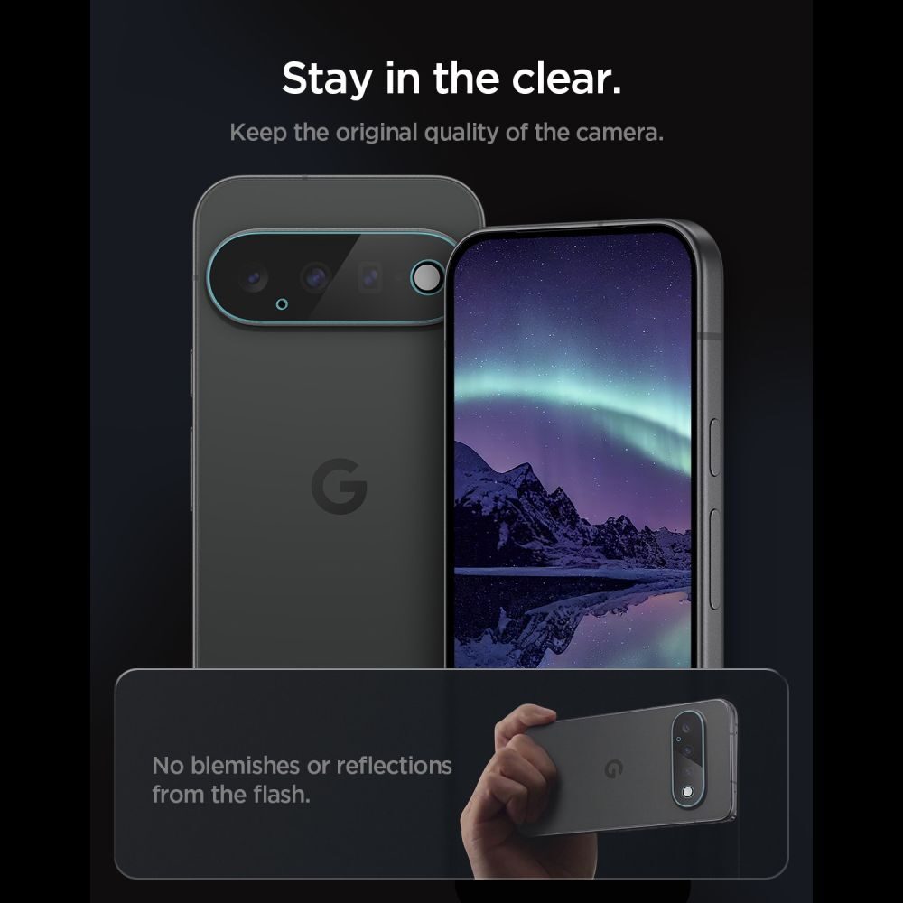Spigen Optik Pro HD 2-Pack Tempered Glass Lens Screen Protector for Google Pixel 11 - imagine 10