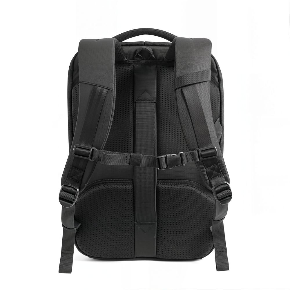 Tech-Protect Defender S70 RYANAIR & WIZZAIR 24L Laptop Backpack - Black - imagine 2