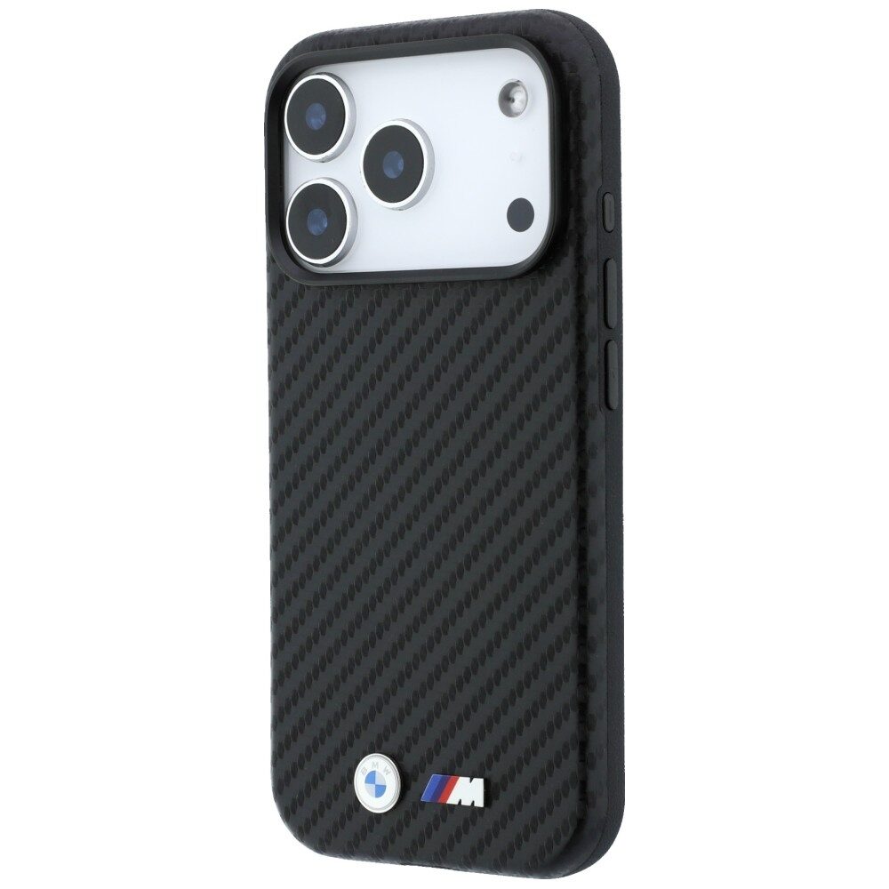 BMW M Carbon Metal Logo MagSafe Case for iPhone 17 Pro Max / 18 Pro Max - Black - imagine 2