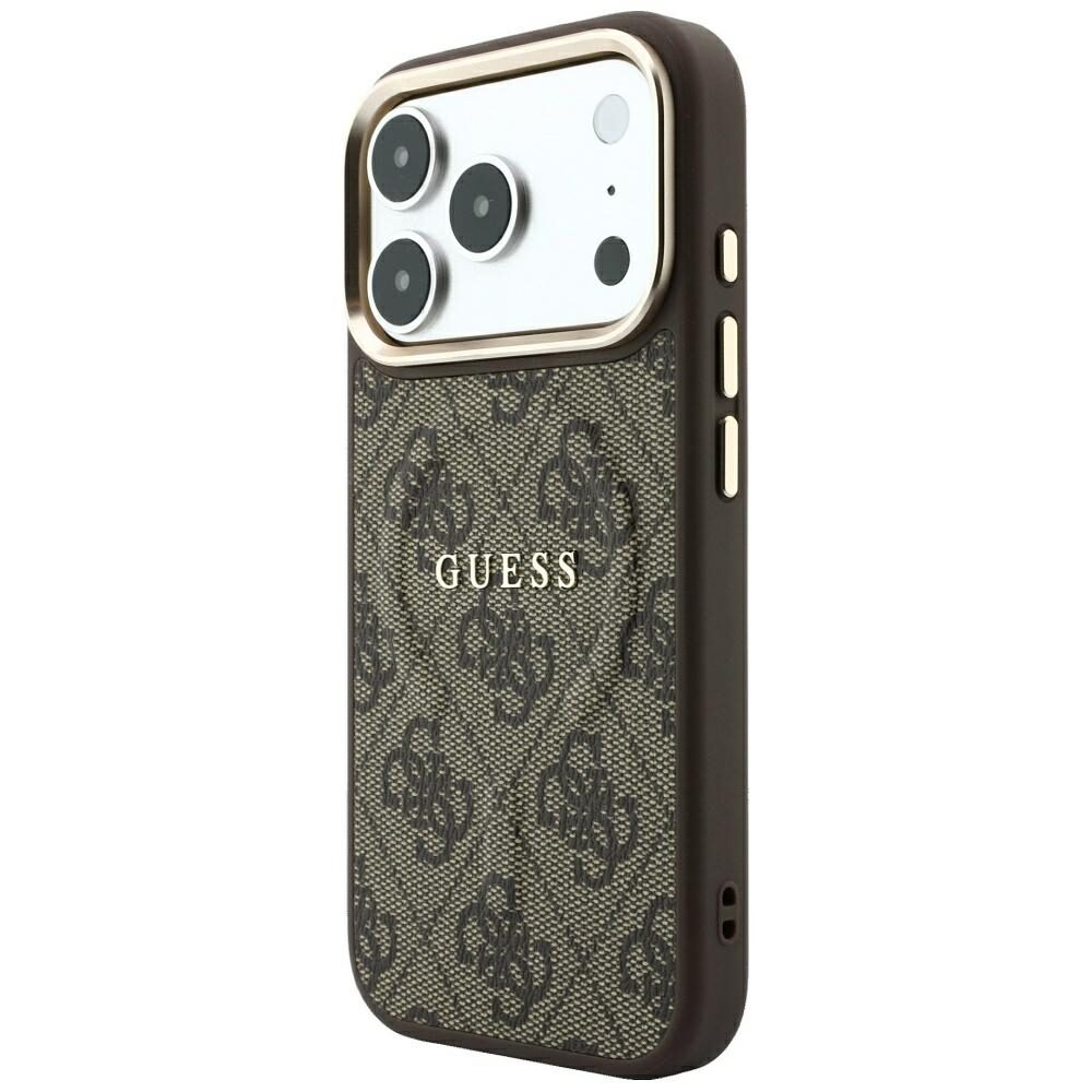 Guess Embossed 4G Classic MagSafe Case for iPhone 17 Pro / 18 Pro - Brown - imagine 2