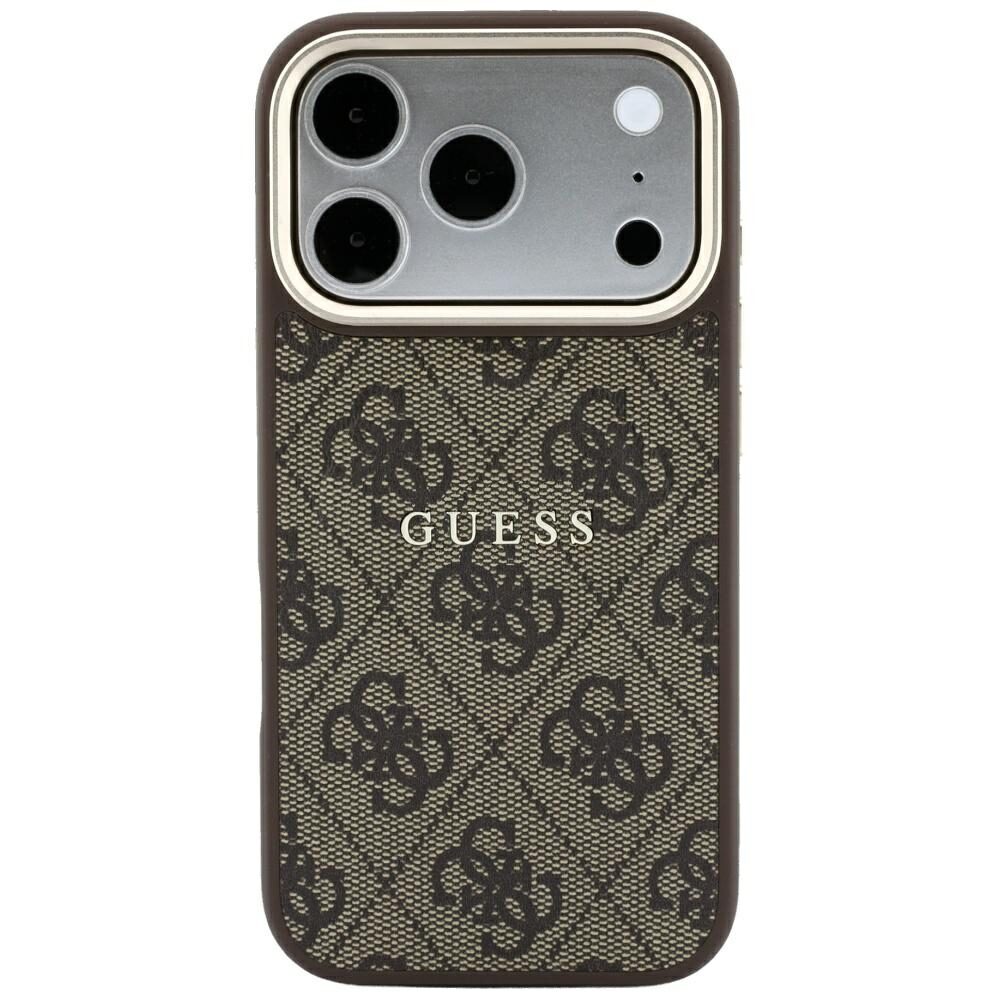 Guess Embossed 4G Classic MagSafe Case for iPhone 17 Pro / 18 Pro - Brown - imagine 3