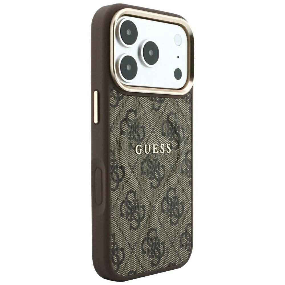 Guess Embossed 4G Classic MagSafe Case for iPhone 17 Pro / 18 Pro - Brown - imagine 4