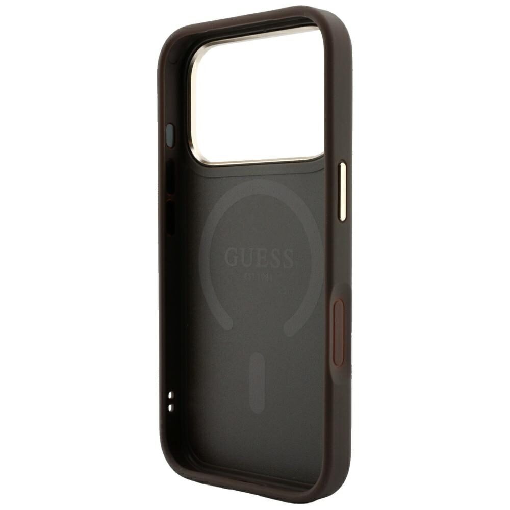 Guess Embossed 4G Classic MagSafe Case for iPhone 17 Pro / 18 Pro - Brown - imagine 7