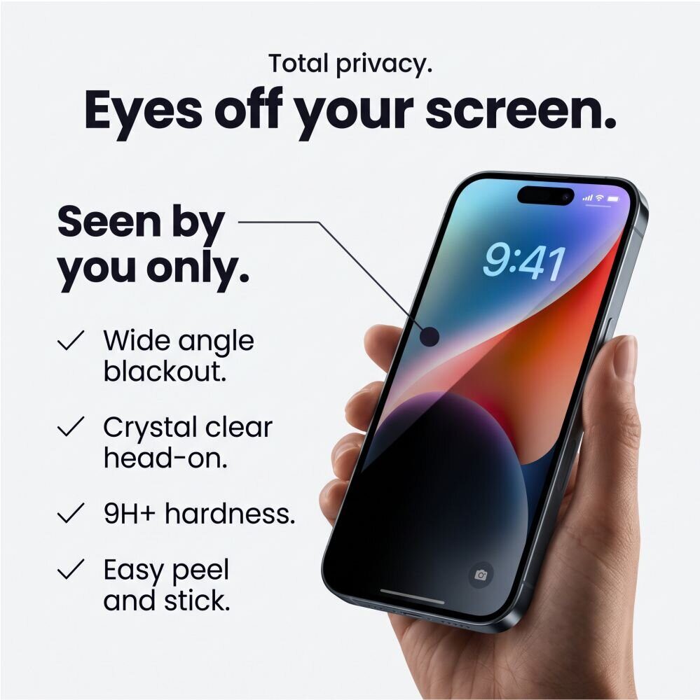 Tech-Protect Glass SPY+ 2-Pack Privacy Tempered Glass for iPhone 18 Pro Max - imagine 6