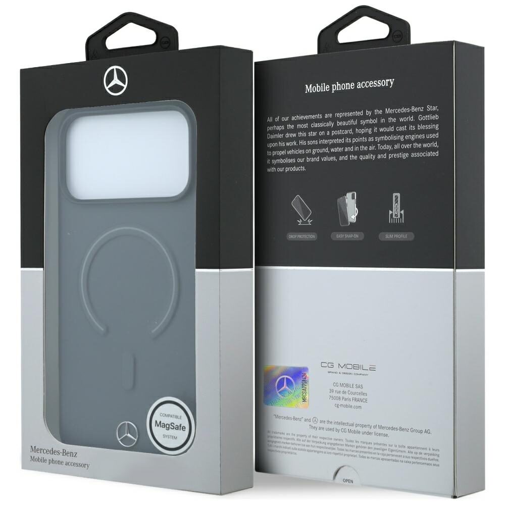 Mercedes Leather 3D MagSafe case for iPhone 18 Pro Max / 17 Pro Max - anthracite - imagine 8