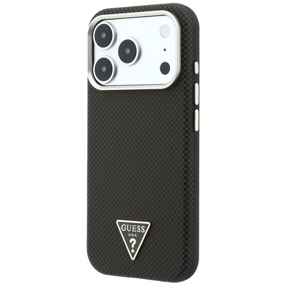 Guess Kevlar Triangle Logo MagSafe Case for iPhone 17 Pro Max / 18 Pro Max - Brown - imagine 2