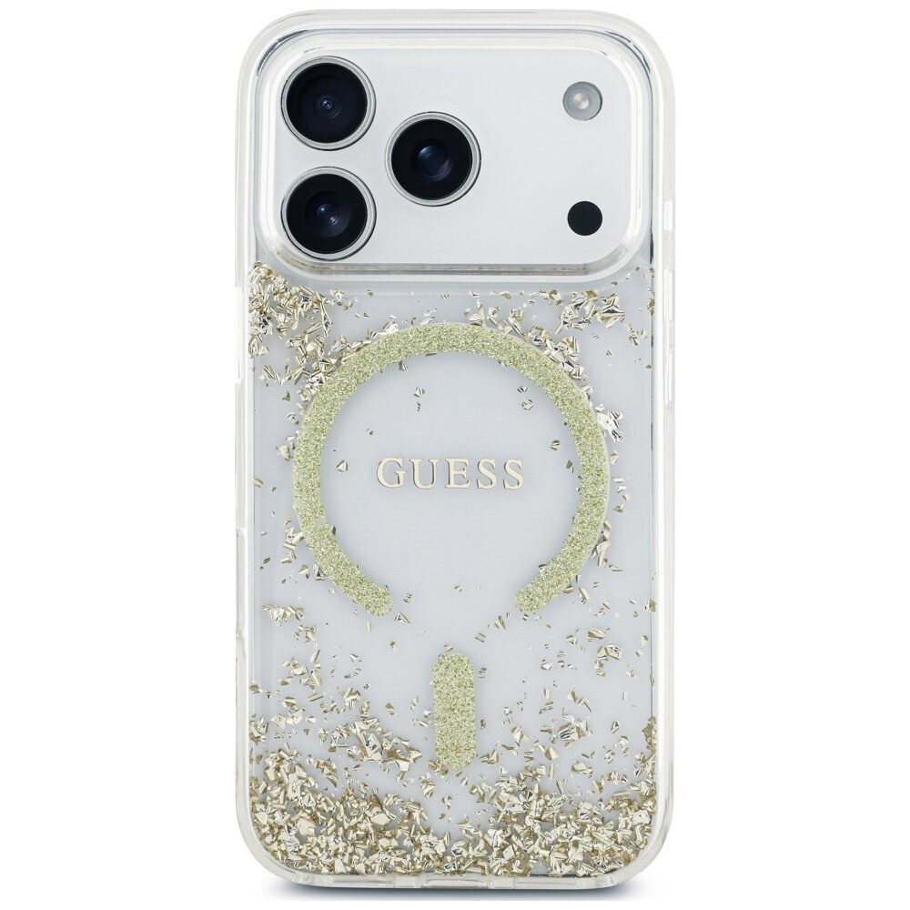 Guess Resin Bottom Glitter MagSafe Case for iPhone 18 Pro / 17 Pro - Gold - imagine 3