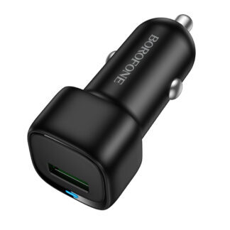 R06 Borofone - Car Charger Cloud (BZ34) - USB, Single Port, 18W (QC/FCP/AFC), ABS, for 12-24V - Black